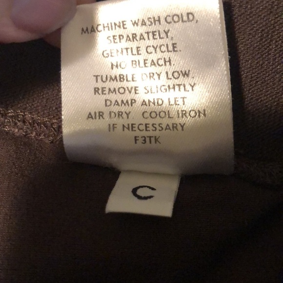 Eileen Fisher 4 Way Stretch Crepe Brown Pull On Pant Size L Straight Leg Casual - Picture 6 of 7